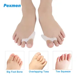 Trattamento PEXMEN 2/4pcs per bambini Protettore separatore di punta del separatore Hallux Orthosi Orthosi Meot Care per bambini SILICONE BUNION CORRETTOR