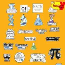 Pendants Matematik İngilizce Kişilik Pi Metal Tasarım Rozetleri Broş Sırt Çantası Şapka Takı Hediyesi Drop Di Dhprl için