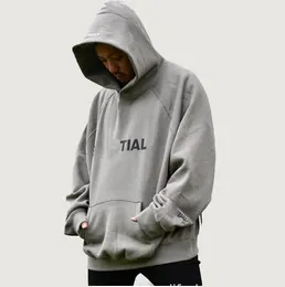 Designer Mens Plus Size Hoodies 3D Letter Classic Silica Hooded Sweatshirt Streetwear High Oversize Fleeces Loose Terry Casual Solid White Jumper