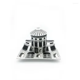 Titulares de vela Milan Holder Neuschwanstein Castelo Plato de jantar decorativo Decoração de jarra de prato Decoração