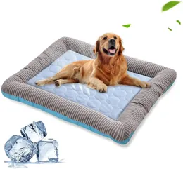 Pet Cooling Pad Bed For Dogs Cats Puppy Kitten Cool Mat Pet Blanket Ice Silk Material Soft For Summer Sleeping Pink Blue Breatha 240411