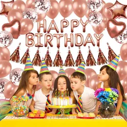 Decorazione per feste Happy Birthday Balloons Letter Decorazioni palloncini per bambini Alfabeto per adulti BN200001