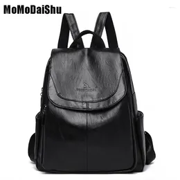 Backpack Style Women Leather 2024 Senhoras viajam de volta para as bolsas escolares para meninas adolescentes Sac A DOS Capacity Designer Mochilas