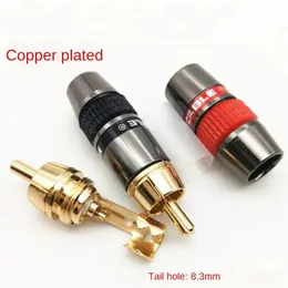 Monster RCA مستوى حمى كبل إشارة الصوت لوتس RCA Plug-in Socket Copper RCA اتصال ملحومة
