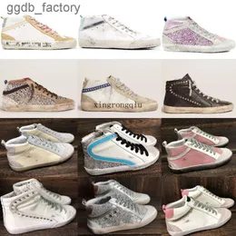 Goldenlies Gooselies Goodes Sneakers Women Sneaker Mid Slide Star Hightop Style Shoe Włoch marka kobiet swobodne buty