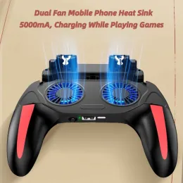 Giocatori H10 Accessori da gioco Accessori portatile Game Controller Joystick Gamepad per PubG Trigger Dual Cooling Fan Game Cooler per telefono