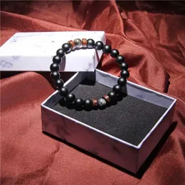 Beaded Bead bracelet mens natural volcanic stone beads Xizang Buddha chakra molten rock diffusion fashion new jewelry1