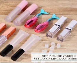 12 Stile Kunststoff Lipgloss Rohr DIY Lip Gloss Container Flasche leerer kosmetischer Behälter Werkzeug Lipgloss Flaschen Make -up Organizer 4632038