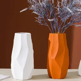 Vaser blomma keramisk vasdesign estetisk vit svamp Grand Floor Plant Pot Nordic Hogar y Decoracion Accessories Home