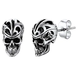 Kolczyki Punk Skull nierdzewne SHAINSPRO STALIMA/18K GOTTE GOTHIC SKEELTONS/KOTEKCJA PIERŚCIENIA dla kobiet i mężczyzn CP945 240424