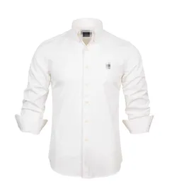 2024 Новый классический бренд Xiaoma с длинными рубашками Slim Fit Men's Solid Crown Casual Designer высококачественный чистый хлопковый мужская одежда.