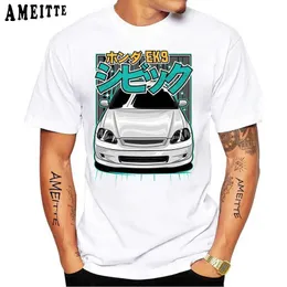 Camisetas masculinas de verão masculino curto slve drive the japan estilo caro cívico tipo r ek9 eg6 fã legend camiseta hip hop menino casual white ts t240425