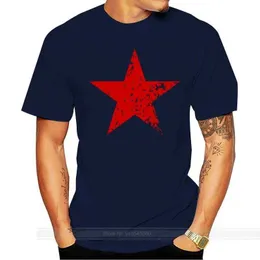 Erkek Tişörtleri kırmızı komünist yıldız Küba Erkek Tişört-Che Guevara Marx Comintern Cool Boş Zaman Gurur T-Shirt Erkek Unisex Yeni Moda T-Shirt J240426