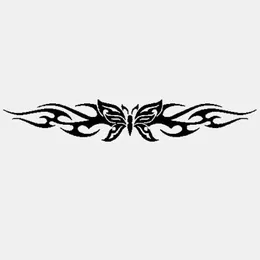 Tattoo Transfer Car Sticker Butterfly Secal Sticker Graphic Tribal Flame Car PVC Carner Career Creative Waterproof Black/White 18cm*3cm 240426