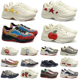 2024 Scarpe casual designer rosa Sneaker Rhyton Sneaker Black Men Women Shoe Strawberry Wave GUAST Tiger Stampa di stampa Vintage Man White Man Woman Varietà di Styles Sneaker