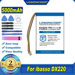 الملحقات 100 ٪ أصلي بطارية Losoncoer 5000mAh ل Ibasso DX220 Player Player Accumulator