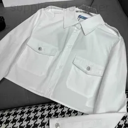 Женские блузкие рубашки дизайнер Nanyou Zhi 2024 Ранняя весна Новый свежий и сладкий стиль с двумя карманами с длинными рукавами.