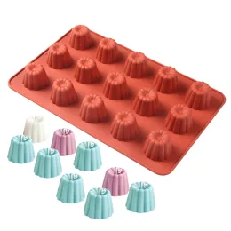 Stampi canele silicone canali a spirale rettangolare ciambelle rotonde a forma piatta a forma di cuore torta silicone teglia per pasticceria m403