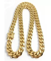 Designers Colares Cadeiras de ouro Cuba Cadeias de ouro Gold Miami Colar Chain Chain Chain Men Men Hip Hop Stainless Steel Jewelry Colares