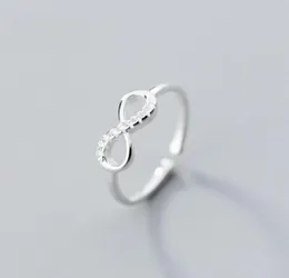 Cina di alta qualità 100 925 Sterling Silver Infinite Blessings infiniti Anelli di dito dell'amore Infinity Zircone Design Ring di fidanzamento JE67893699