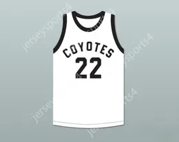 Custom Nay Name Mens 청소년/어린이 Phil Jackson 22 Williston High School Coyotes White Basketball Jersey Top Stitched S-6xl