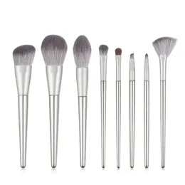 new Large Makeup Brush Set White Concealer Foundation Blush Powder Blend Cosmetic Make Up Brushes Eyeshadow Fan Highlighter Brushfor