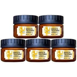 トリートメントPurc Magical Hair Mask 5秒修復ダメージFRIZZ KERATIN TREATER CREAM ARGAN OIL SOFT SHILY SMOOTHS FOR HAIR CARE 5PCS