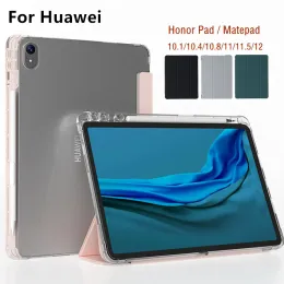 Huawei Matepad Air 11.5 Pro 11 2023 SE 10.4 T10S Huawei Honor Pad 8 7 6 X6 X8 V6 X8 Pro 태블릿 케이스에 대한 사례 명확한 사례