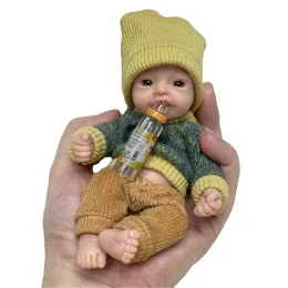 Bonecas adoráveis bebês recém -nascidos de palmeira de 6 polegadas, meninos de silicone reborn