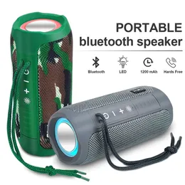 TG227 PORTABLE utomhushögtalare Vattentät trådlös bas Subwoof Column Boombox Support TF Card FM Radio med LED Light PK TG117