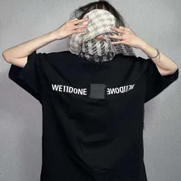 Дизайнер футболок Welldone Tee Luxury Fashion Fashion Form Fut Blone Block Emblem Prime Print Trend Brand Lake Wersative Short Ride
