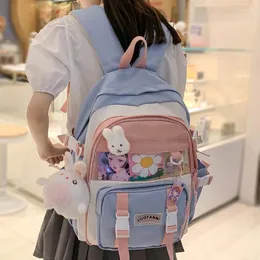 Borse per la scuola signore kawaii borse college impermeabili girl trasparente zaino da donna alla moda da donna alla moda