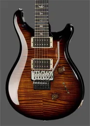Paul Smith 24 Floyd 10 Top Bwb Brown Curly Maple Top Electric Guitar Floyd Rose Tremolo ، 2 Humbucker Pickups ، 5 Way Switch