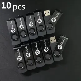 Drive 10pcs/lot metal USB 2.0 Flash Drive 64GB 32 ГБ 16 ГБ 8 ГБ 4GB Pen Drive USB Flash Pendrive U Disk Memoria Cel USB Stick для подарков