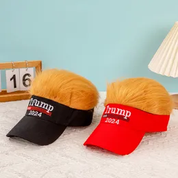 Trump Hats With Hair Baseball Caps USA 2024 Trump Hats