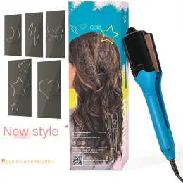 Straighteners 3D Image Modeling Star Hair Straightener Straight Hair Clip Curling Iron Straight Curl Dualuse Hair Curlers