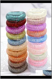 Candy Color Telephone Wire Cord Tie Girls Kids Elastic Band Ring Women Rope Bracelet Stretchy Scrunchy 7Jgiq Rubber Bands Hdb3K7068794