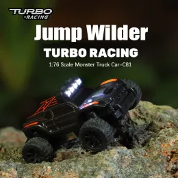 Bilar turbo racing 1:76 c81 c82 grote voet rc monster lastbil auto volledige proportionele rtr kit speelgoed