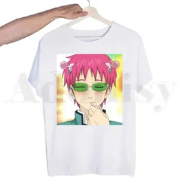 Erkek Tişörtler Saiki K Japon Anime Komik Tshirts'in Felaket Hayatı Moda Moda Yaz T-Shirts Tshirt Top Ts Strtwear Harajuku Komik T240425