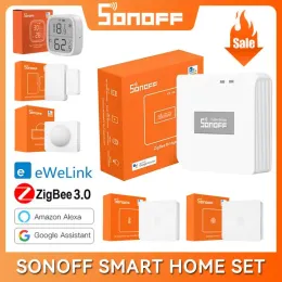 Контроль Sonoff Zigbee SNZB01020304/ZBBRIDGE PRO/SNZB02D Датчик температуры/датчик движения/датчик двери для Ewelink Alexa Google Home