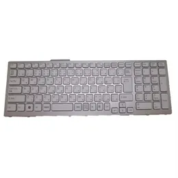 Клавиатура ноутбука для Sony для VAIO VPCF VPCF1 VPCF11 VPCF12 VPCF13 Японский JP White с новой серебряной рамкой
