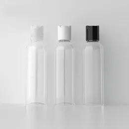 Butelki do przechowywania puste 120 ml 4 unz kosmetyka kosmetyka perfum pojemnik do makijażu alkoholowy krem ​​z plastikowy tonik wodny butelka z czapką z dyskiem