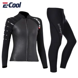 Abito per immersioni in neoprene per uomini e donne divisi per carrozzeria e pantaloni caldi costumi da bagno che nuotano in surf kayaking da surf 2 mm m 240416