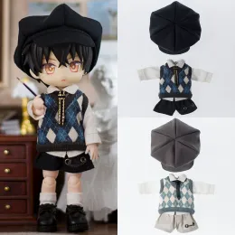 Dolls Ob11 Doll Clothes English Style Student Uniform Doll Diamond Plaid Vest Suit Doll Shorts For Molly Gsc Ymy P9 P10 Body Uf Doll