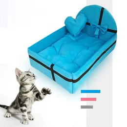 Cat Carriers Crates Houses Cute padded pet cat and dog house nest with heating pad small medium and large dogs detachable pad cat bed dog and puppy 240426