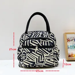 Canvas Bag Women 2024 New Bag Cloth Bag Lunch Box Tote Bag Commuting To Work Small Cloth Bag Bento Bag Small Handbag F6