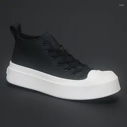 Casual Shoes Korean version av Leather Men's Fashion Thick Sole Wear Low Top Board Trend