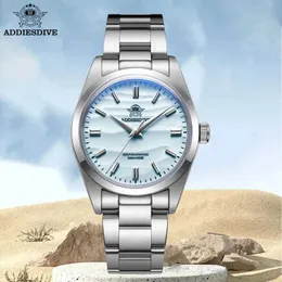 Wristwatches ADDIESDIVE Luxury Mens Quartz Vintage Stainless Steel M Waterproof Outdoor Wrist Mens Dress Diving Y240425