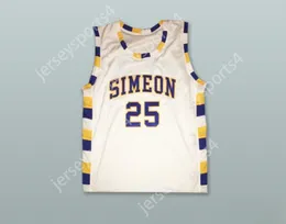 Nome personalizado Nome masculino Juventude/filhos Ben Wilson 25 Simeon Carreira Academia Wolverines Jersey Basquete Branco Jersey Top Stitched S-6xl