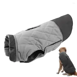 Dog Apparel Vesto de inverno Pullover à prova d'água Puppy de casaco reflexivo com alça traseira para acampamento parques de pátios vivendo